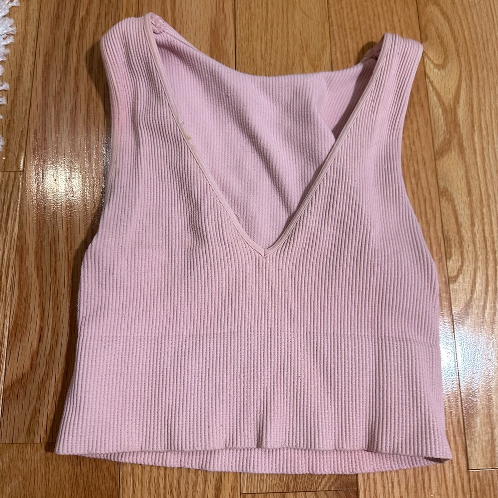 Pink Nikki Bikki V-Neck Women's Top